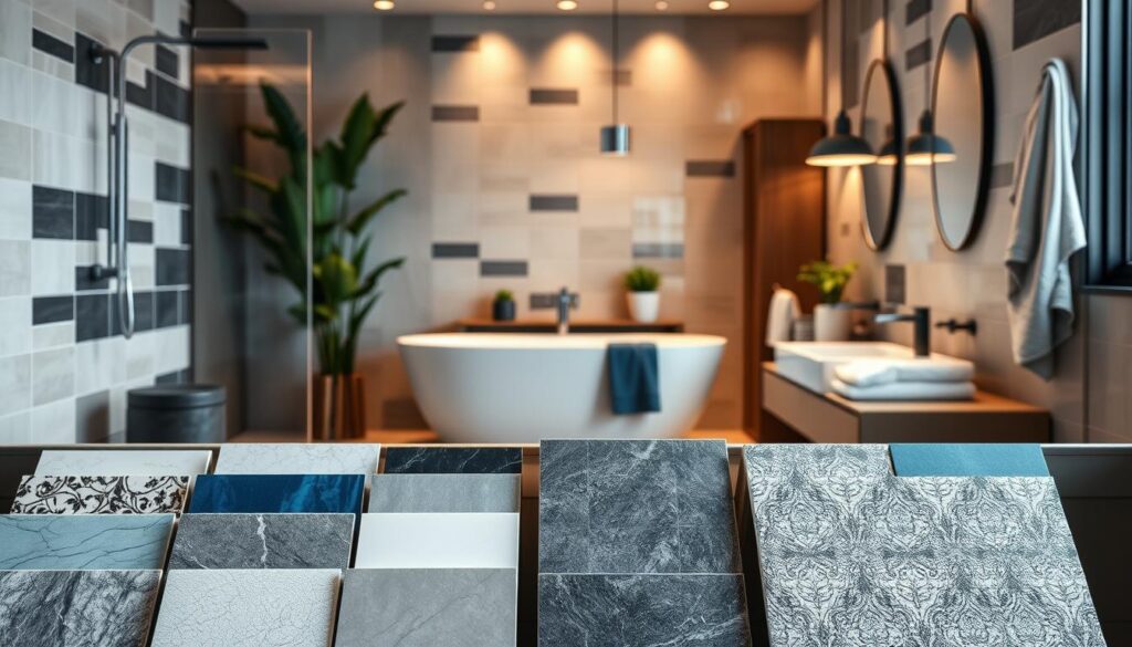 Farben Fliesen Materialien Bad