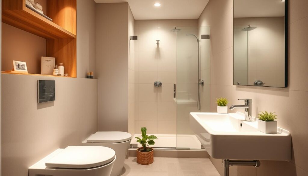 Raumsparende Sanitäranlagen