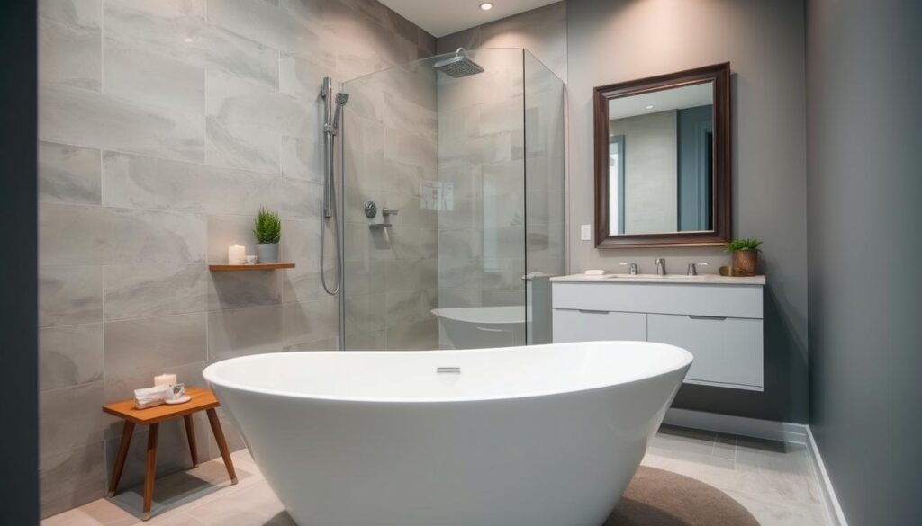 Kombination Dusche Badewanne kleines Bad