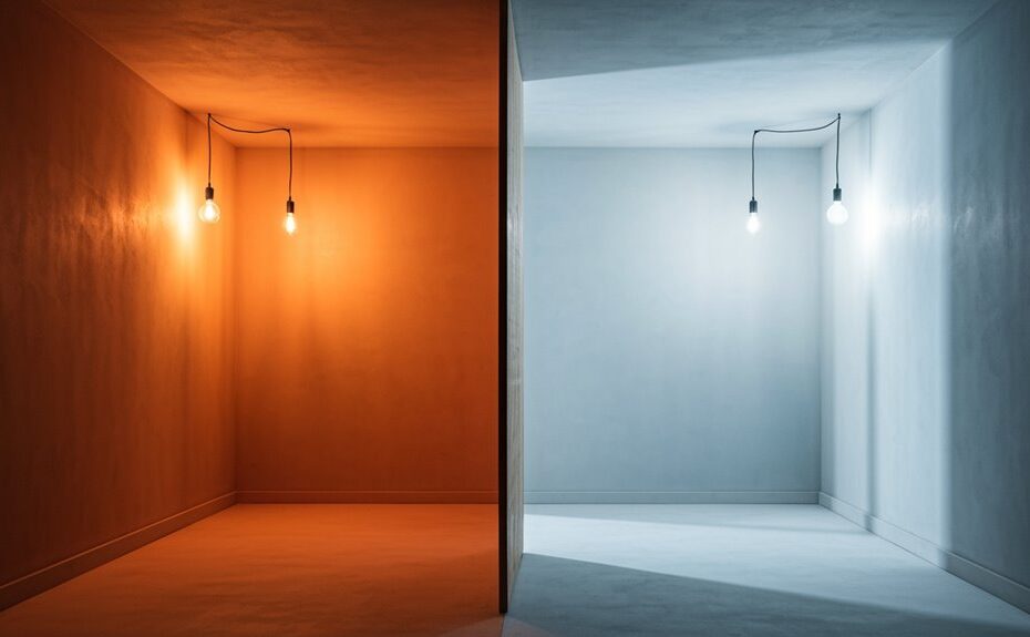 Warme vs. kühle Farben