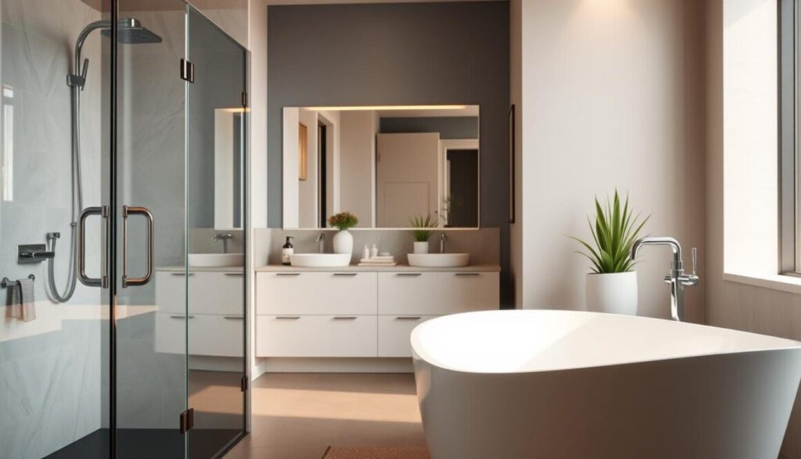 badezimmer mit dusche und badewanne