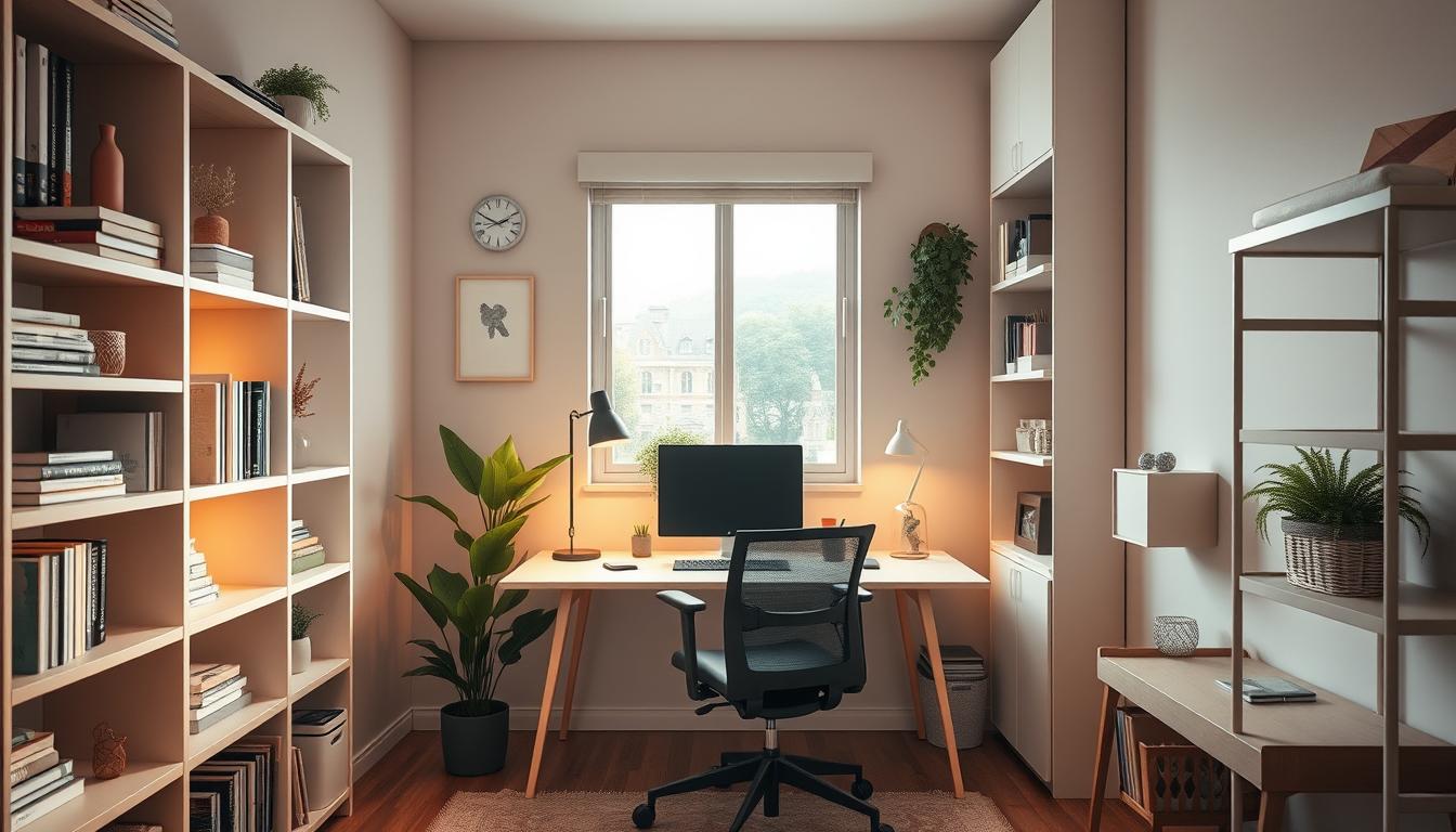 arbeitszimmer einrichten ideen platzsparend