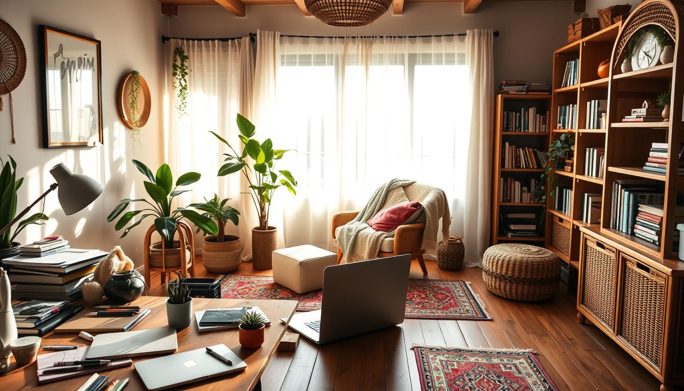 arbeitszimmer boho